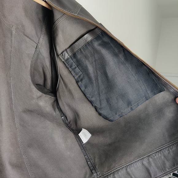 Jakett Women's Hayden Waxed Leather Jacket Dark Brown Medium - Picture 16 of 17